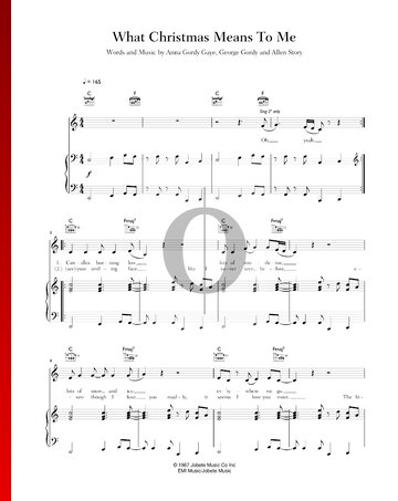 What Christmas Means To Me Sheet Music