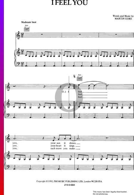 I Feel You Musik-Noten