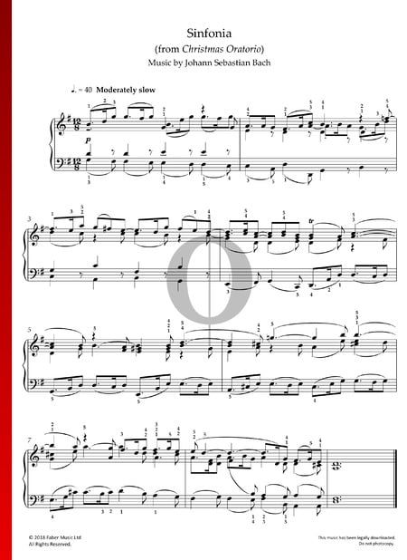 Oratorio de Noël, BWV 248: Sinfonia Partition