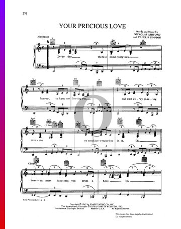 Your Precious Love Partitura