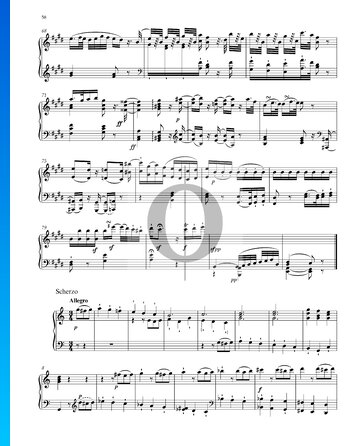 Sonata en do mayor, Op. 2 n.º 3: 3. Scherzo Partitura