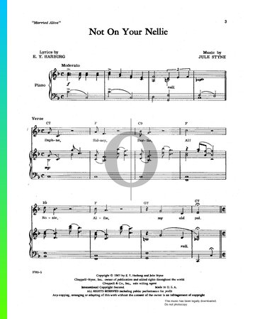 Not On Your Nellie Sheet Music
