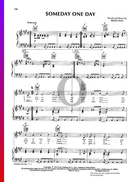 Some Day One Day Musik-Noten