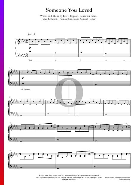 lewis capaldi someone you loved sheet music free