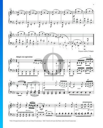 Sonata quasi una Fantasía, Op. 27 n.º 1: 3. Adagio con espressione Partitura