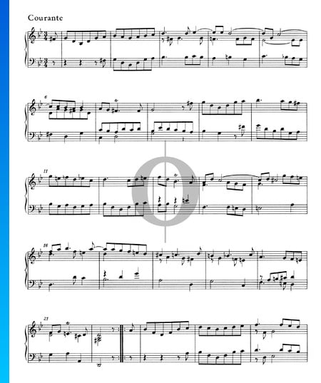 Suite en sol menor, HWV 452: 2. Courante Partitura
