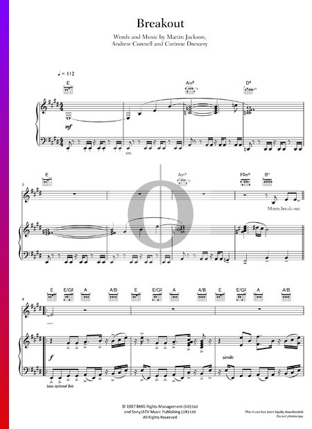 Breakout Musik-Noten