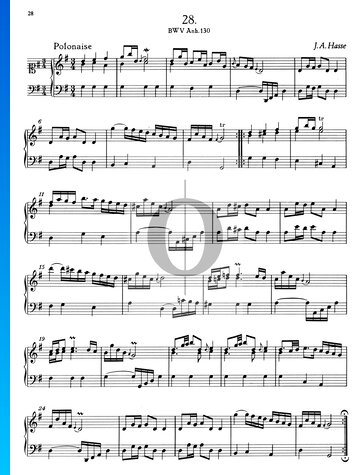 Polonaise G-Dur, BWV Anh. 130 Musik-Noten