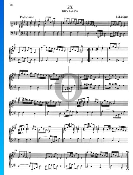 Polonaise G Major, BWV Anh. 130 Sheet Music