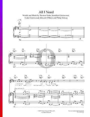 All I Need Sheet Music