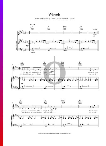 Wheels Sheet Music
