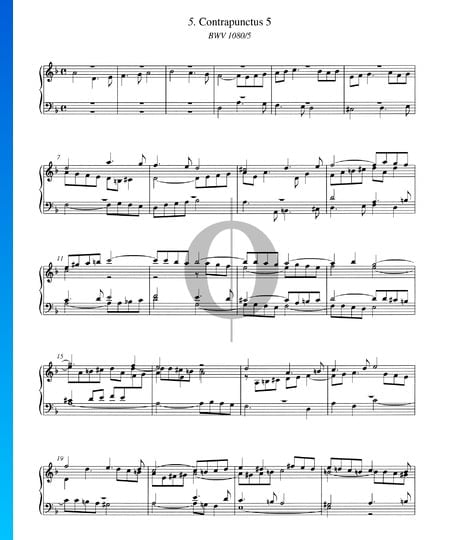 Contrapunctus 5, BWV 1080/5 Musik-Noten