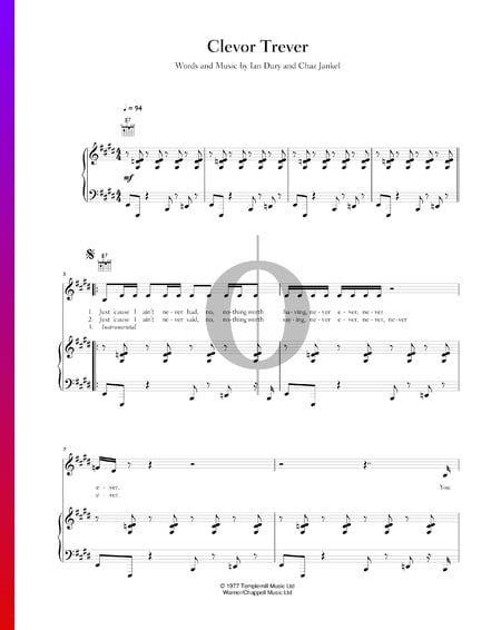 Clevor Trever Sheet Music