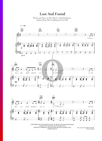 Lost And Found Sheet Music