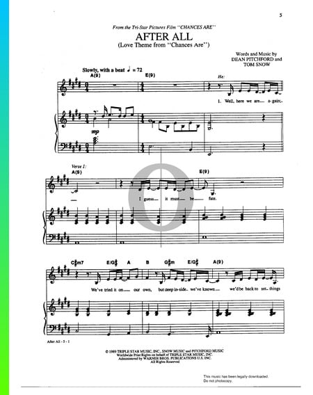After All Musik-Noten