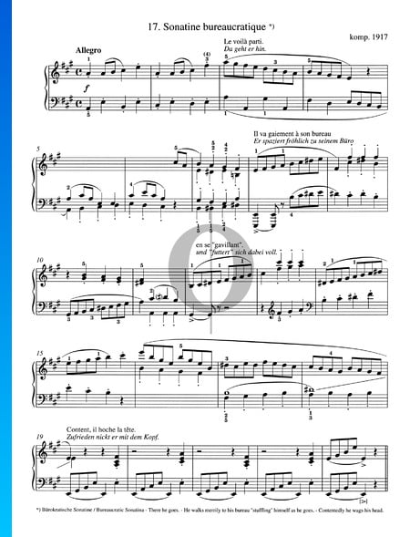 Sonatine bureaucratique Sheet Music