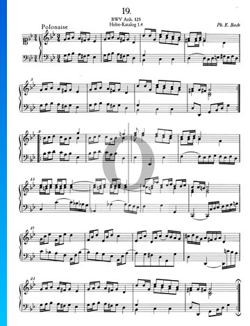 Partition Polonaise en Sol mineur, BWV Anh. 125