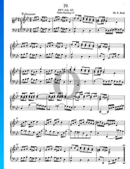 Polonaise g-Moll, BWV Anh. 125 Musik-Noten