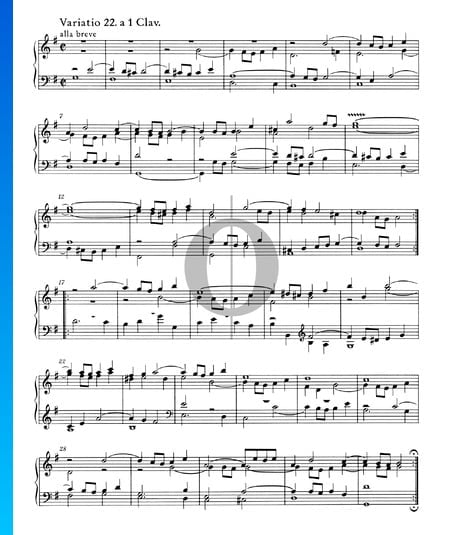 Goldberg Variationen, BWV 988: Variatio 22. a 1 Clav.