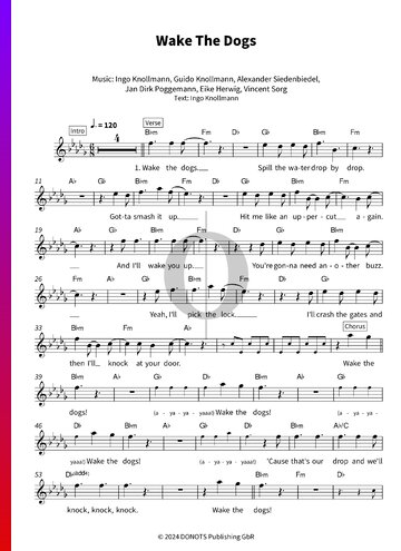 Wake The Dogs Sheet Music