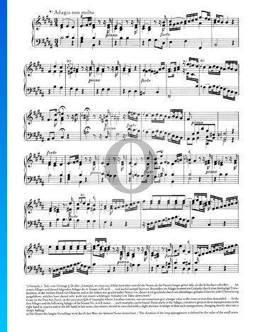 Sonata No. 6, Wq 49: 2. Adagio non molto Sheet Music