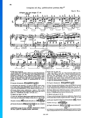 Polonaise In B-flat Major, Op. 71 No. 2 Partitura