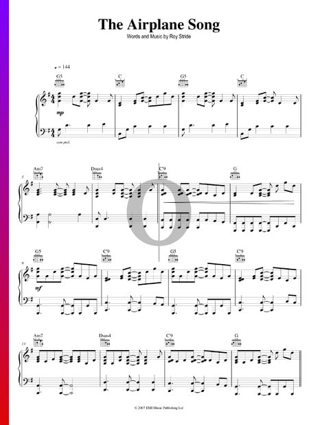 The Airplane Song Musik-Noten
