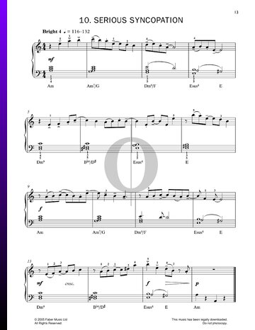 Serious Syncopation Partitura