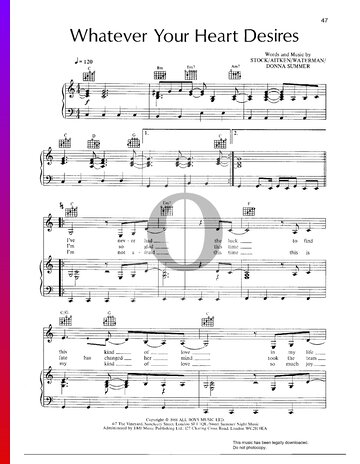 Whatever Your Heart Desires Sheet Music