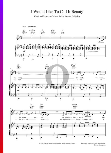 I Would Like To Call It Beauty Sheet Music
