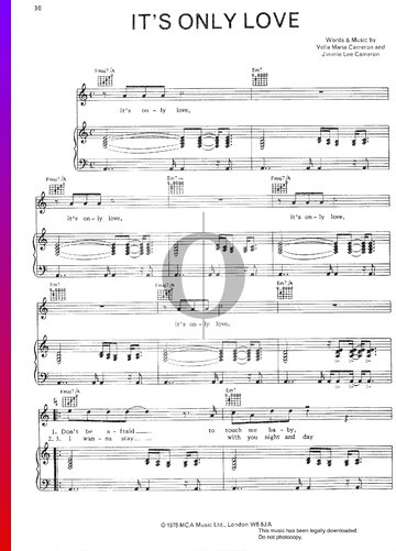 It's Only Love (Doing It's Thing) Sheet Music