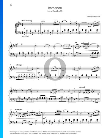Die Bremse Suite, Op. 97a: 8. Romanze Musik-Noten