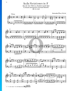 6 Variations in F Major, KV 398 (Anh. 416e)