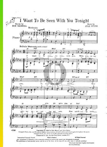 I Want To Be Seen With You Sheet Music