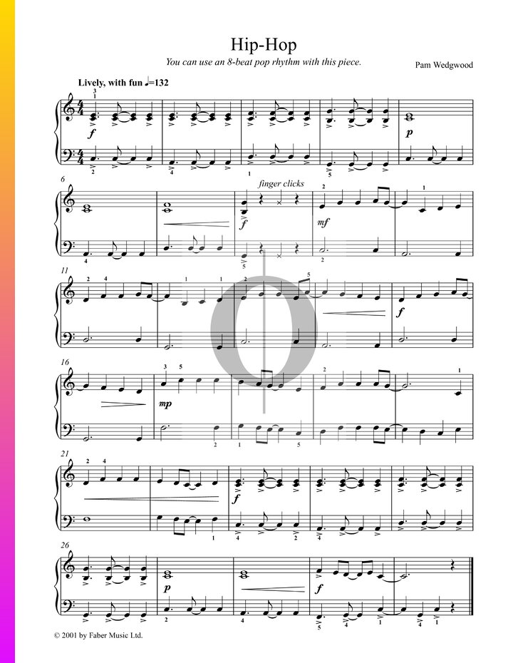 Hip-Hop Sheet Music (Piano Solo) - OKTAV