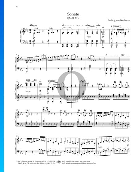 Sonata in E-flat Major, Op. 31 No. 3: 1. Allegro