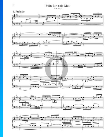 Suite Nr. 5 fis-Moll, HWV 431: 1. Prelude Musik-Noten