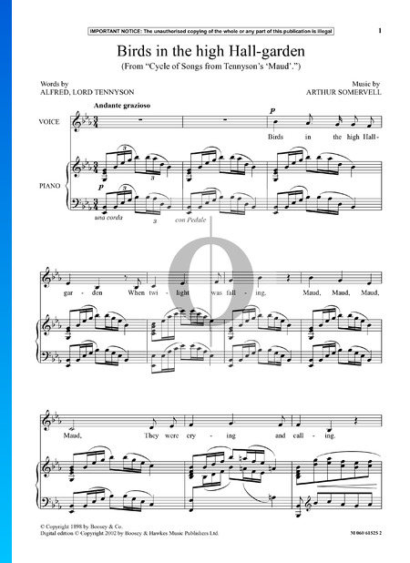 Maud: 5. Birds In The High Hall-Garden Sheet Music