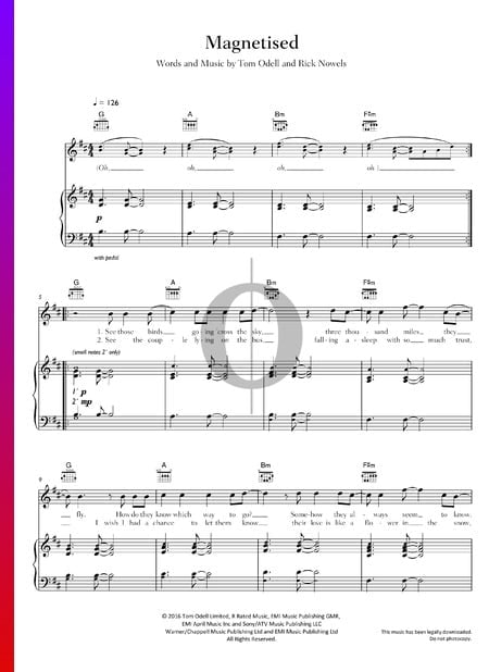 Magnetised Sheet Music