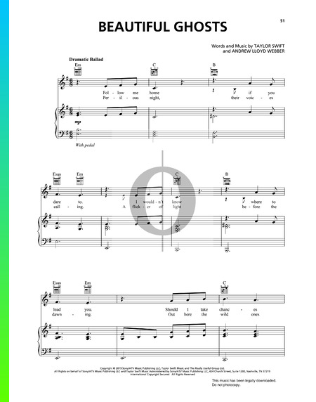 Beautiful Ghosts Musik-Noten