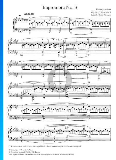 Impromptu en sol bemol mayor, Op. 90 n.º 3 (D899)