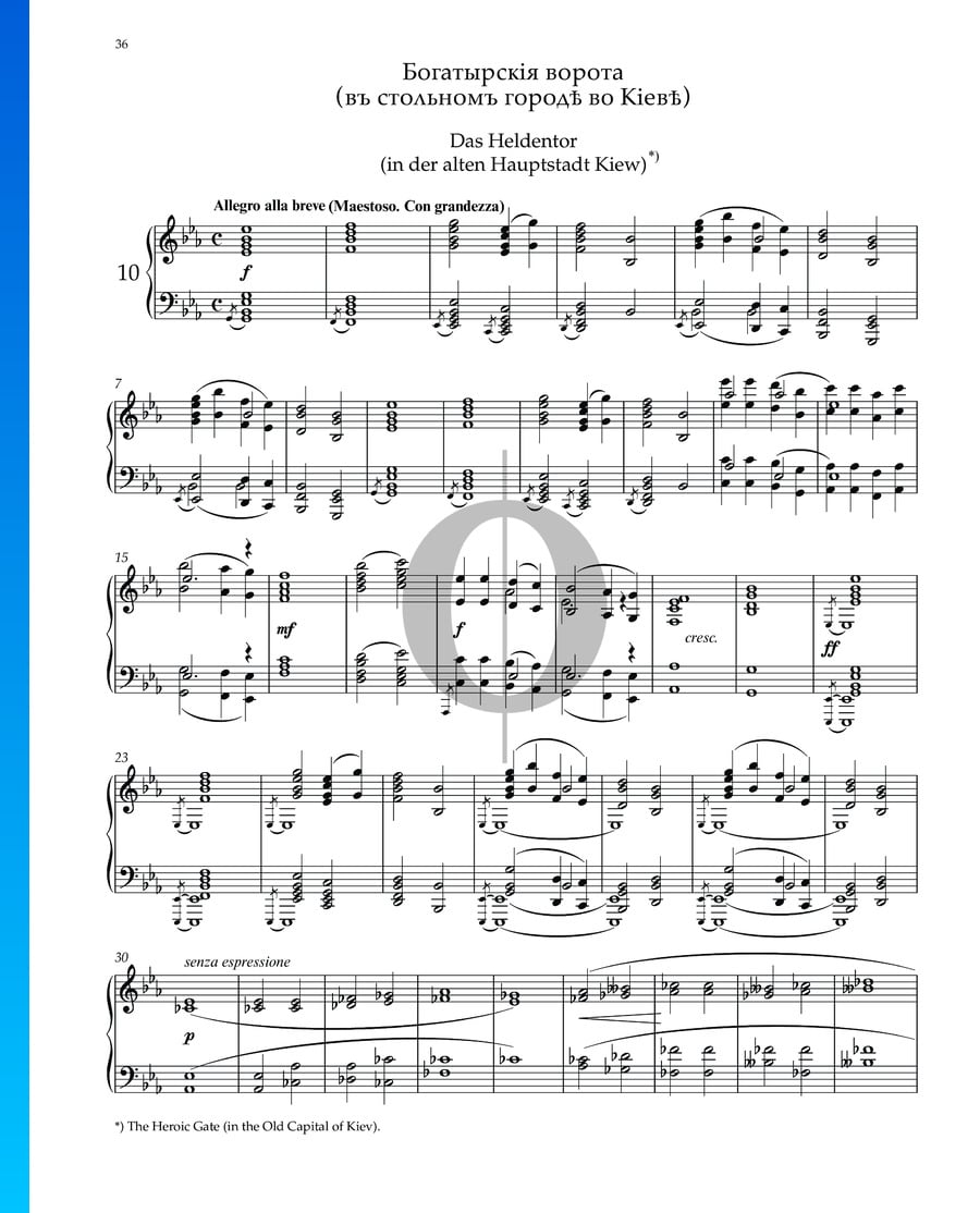 Tableaux d'une exposition La Grande Porte de Kiev » Modest