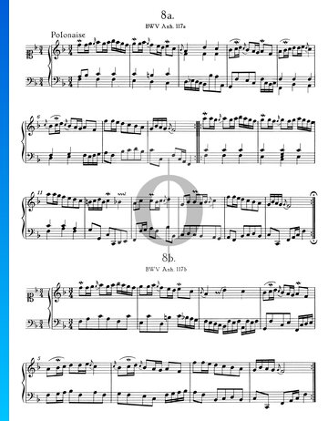 Partition Polonaise en Fa Majeur, BWV Anh. 117