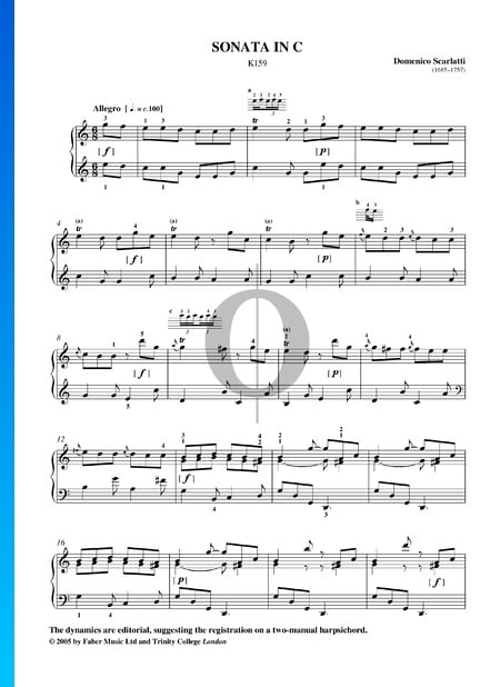 Sonate in C-Dur, K159: Allegro