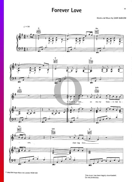 Forever Love Sheet Music