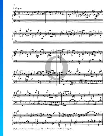 Partita 6, BWV 830: 7. Gigue Sheet Music