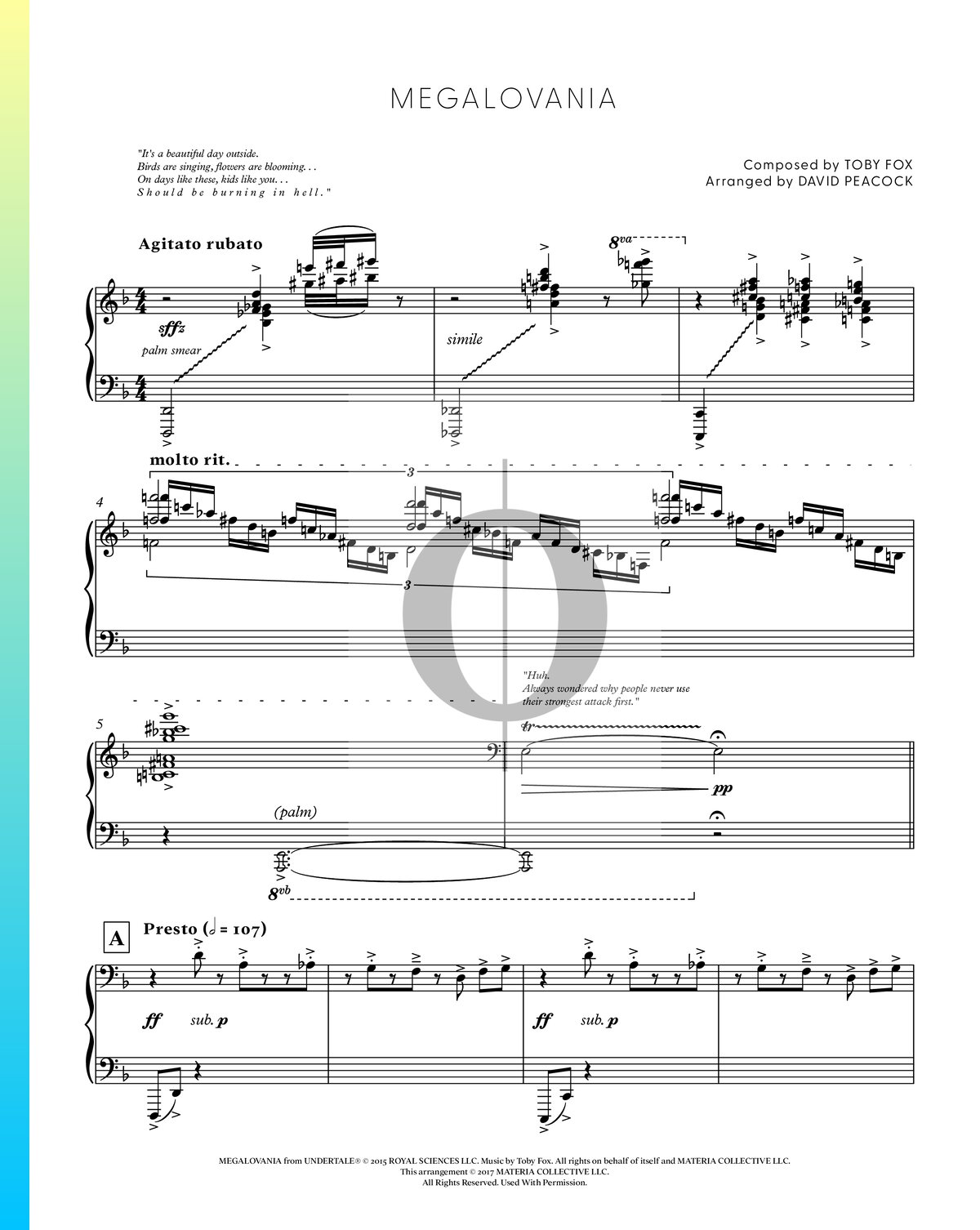 Megalovania Sheet Music Piano Solo Pdf Download Streaming Oktav - megalovania piano roblox id full