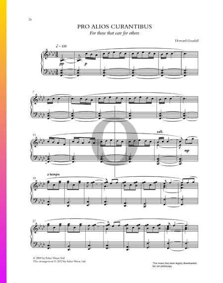 Pro Alios Curantibus Sheet Music