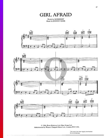 Girl Afraid Musik-Noten