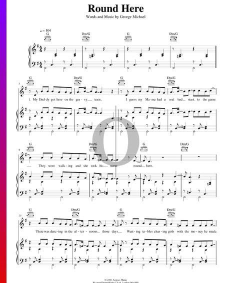 Round Here Sheet Music